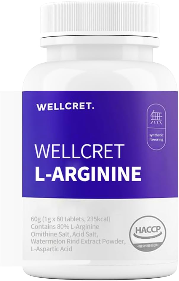 L-Arginine Supplement 60 Tablets (Pack of 1) - Promotes Healthy Blood Flow Supports Exercise Performance and Immune Function