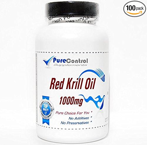 Red Krill Oil 1000mg // 100 Capsules // Pure // by PureControl Supplements