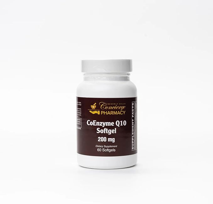 Beverly Hills Concierge Pharmacy CoEnzyme Q10 200 mg Softgels | Premium CoQ10 in Easy-to-Swallow Daily Softgel | Clean Non-GMO Formula for Routine Wellness | 60 Softgels