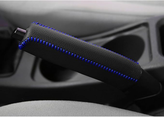 Leather Car Handbrake Cover for Mercedes Benz/AMG CLA Sedan C118 C117 CLA 35/CLA 45 45S/CLA200/CLA220d/CLA250/CLA250e/CLA260 Anti-Slip Handle Protector Cover InteriorBlue normal