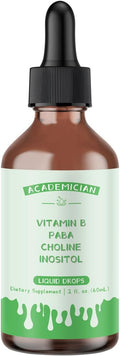 Vitamin B with Vitamin B12 Liquid Drops PABA Choline Inositol Liquid - 60ml