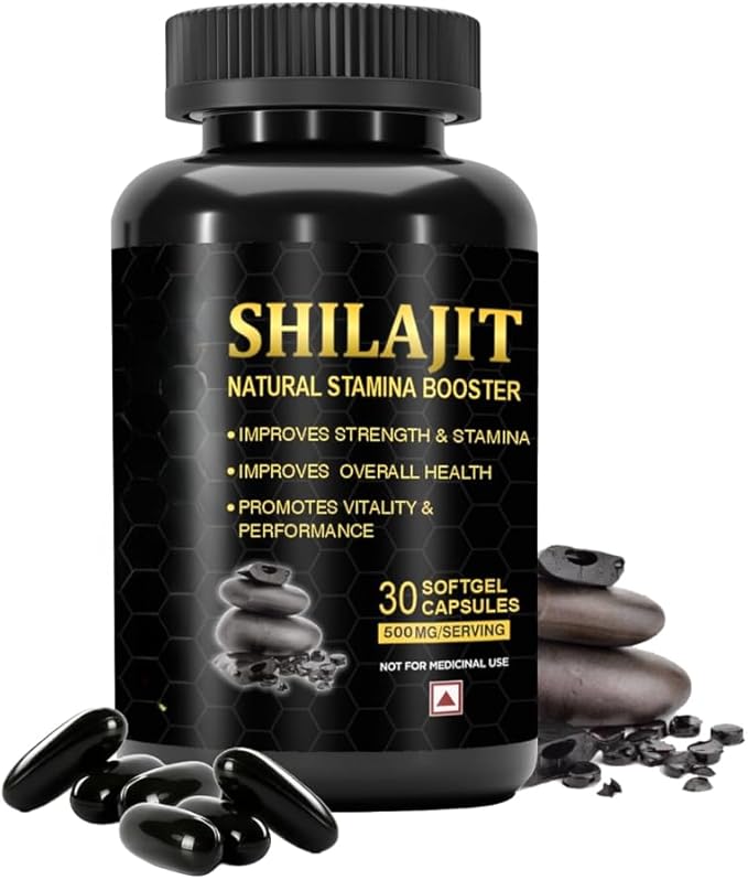 Pure &amp Original Gold Shilajit 100% Himalayan Natural Shilajit Softgel Pure Shilajit Capsules for Men for Strength Stamina &amp Power - 30 Softgel Capsules