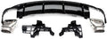 PP Rear Lip Diffuser with Exhaust Tips Compatible for Mercedes Benz CLA Class W117 CLA260 CLA45 2013-2018 Bumper Skid Plate (Color : 2016-2018 Silver)