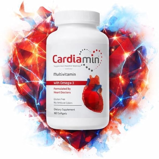 Cardiamin Heart Health and General Wellness Multivitamins 180 Softgels 90-Day Supply