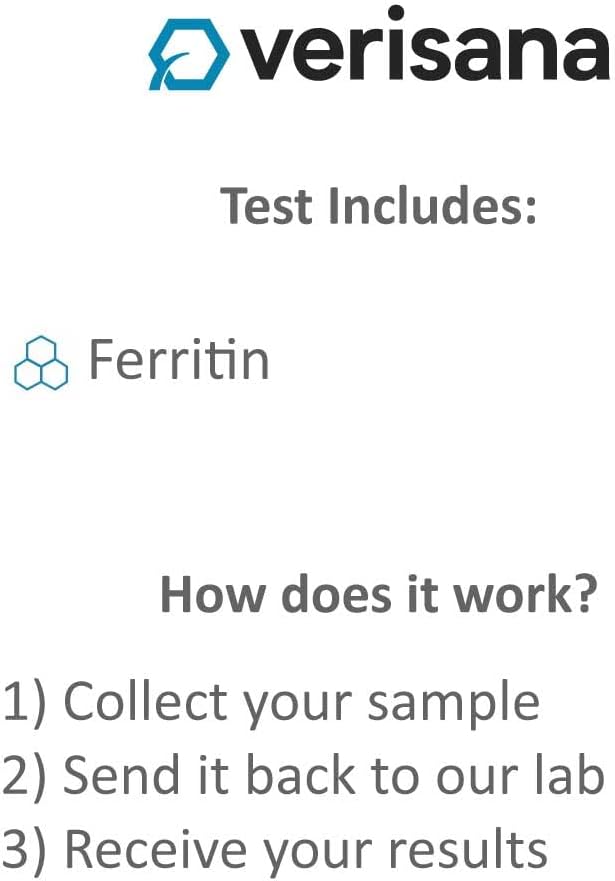 Iron Deficiency Test for Men - Determine Your ferritin Value Easily &amp conveniently from Home by CLIA-Certified Lab - Verisana