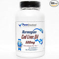 Norwegian Cod Liver Oil Concentrate 500mg // 100 Capsules // Pure // by PureControl Supplements