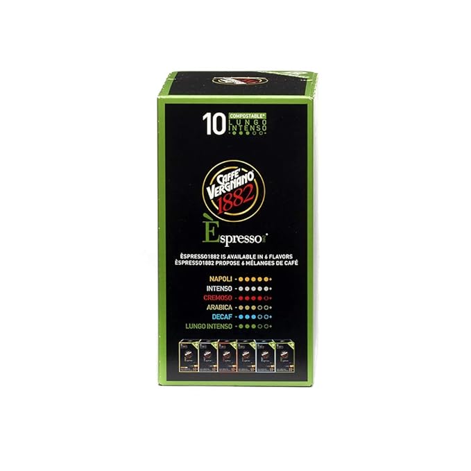 Caffè Vergnano Lungo Intenso Capsules Compatible with Original Line Machines By Nespresso - 60 Capsules (6 packs - 10 capsules each)