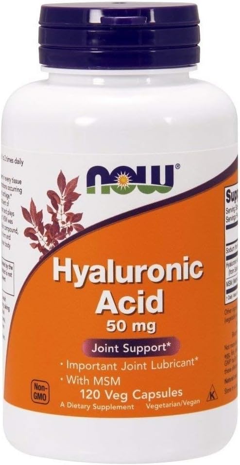 Now Foods Hyaluronic Acid with MSN 120 Capsules (Pack of 2)