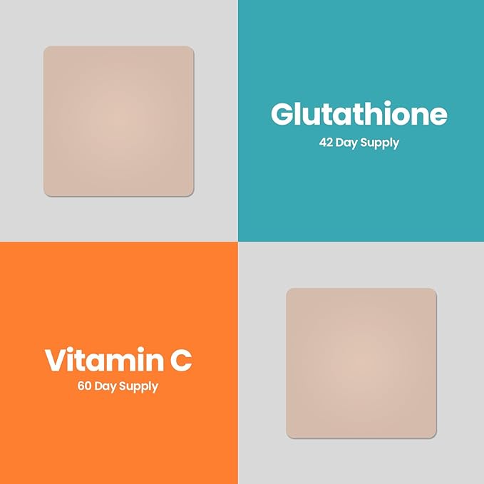 Veru Wellness Antioxidant Power Duo Lifestyle Patches C Glutathione - Self Adhesive Time Release Topical Patch 8-10 Hours (42 Day Supply)