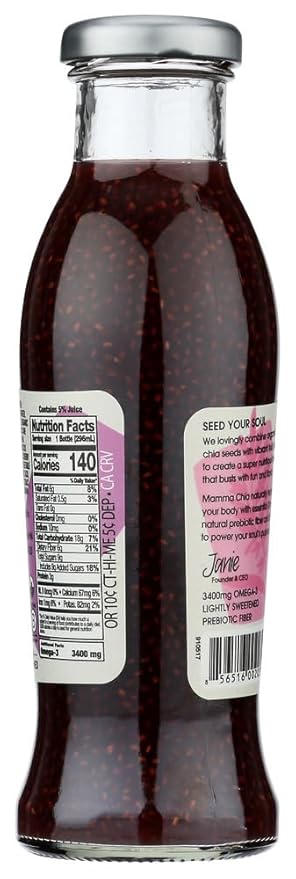Mamma Chia Organic Blackberry Hibiscus Vitality Beverage 10 Ounce -- 12 per case.