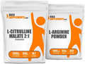 BulkSupplements Citrulline Malate 2:1 500g + L-Arginine 500g Bundle