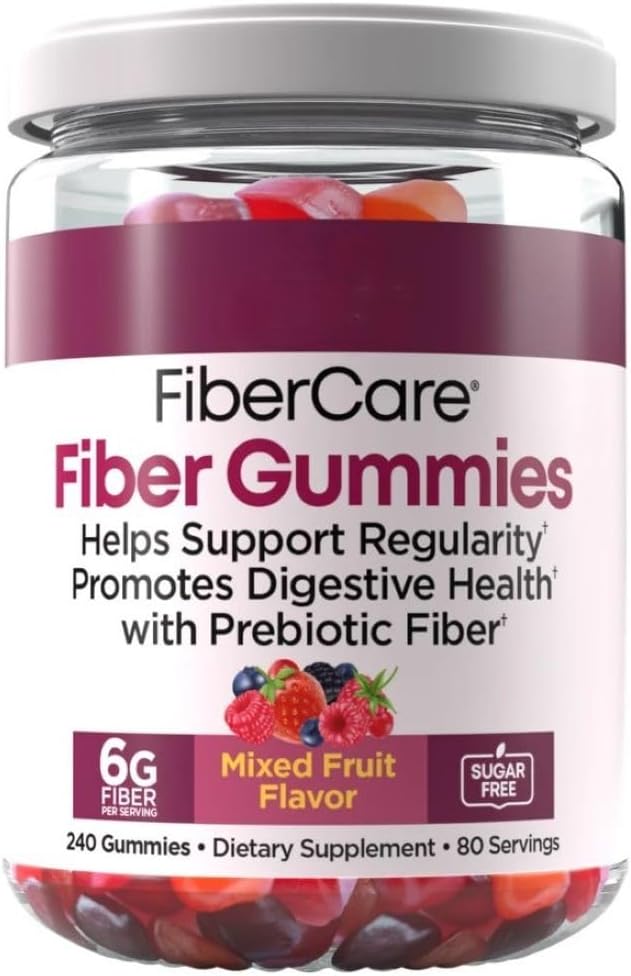 CONTR FRM Fiber Gummies Sugar Free G6 Fiber PER Serving Mixed Fruit Flavor 240 CT