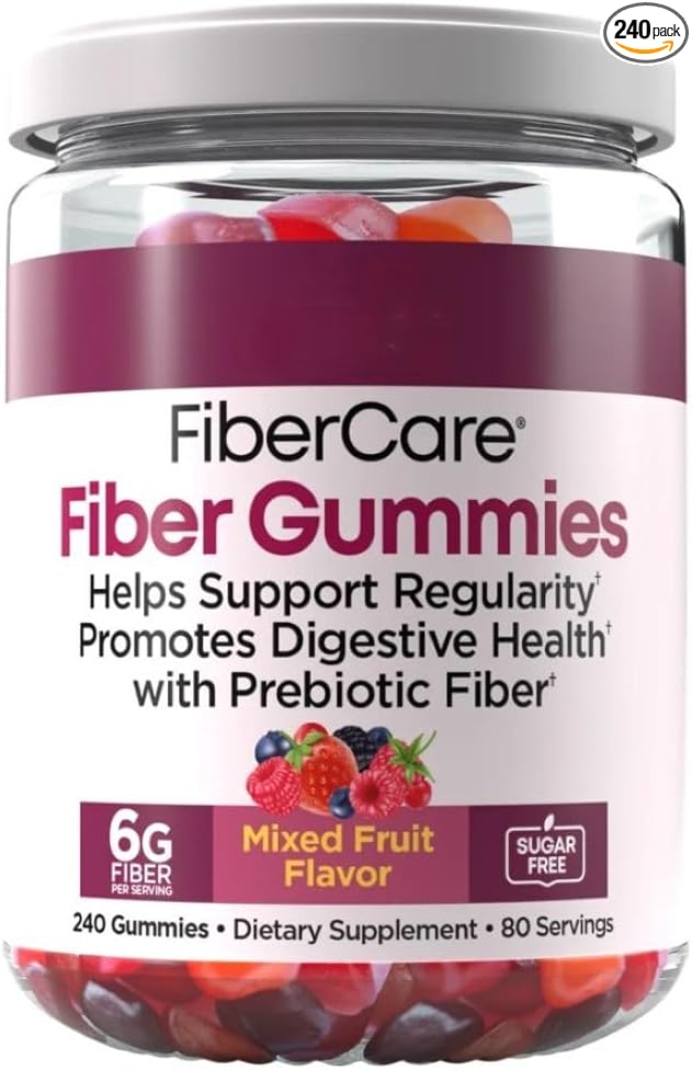 CONTR FRM Fiber Gummies Sugar Free G6 Fiber PER Serving Mixed Fruit Flavor 240 CT
