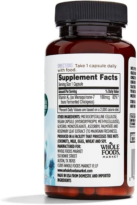 Whole Foods Market Vitamin K2 90 Count