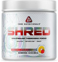 Core Nutritionals Platinum Shred Non-Stimulant Fat Burning Thermogenic Powder with 1G Acetyl-L-Carnitine 50 Servings (Pineapple Strawberry)