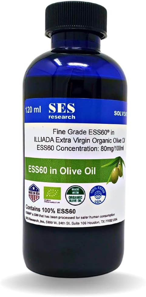 SES Research Combo of C60 Super Antioxidant Olive Oil and 100% Organic Coconut Derived MCT Oil - 150ml
