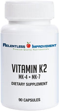 Natural Vitamin K2 MK4 Plus Vitamin K2 MK7 High-Potency 15000mcg MK-4 + 60mcg MK-7 Supports Bone and Arterial Health Vegi-Capsules Soy-Free