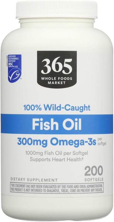 365 By Whole Foods Market Fish Omega Full Size 1000Mg 200 Count