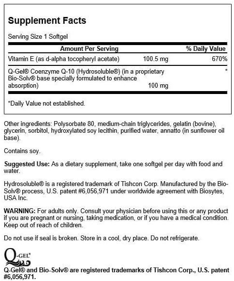 Swanson Q-Gel Mega 100 100 Milligrams 60 Sgels