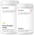 Momentous Creatine Monohydrate Powder &amp Essential Grass-Fed Whey Vanilla Protein Powder - Supports Strength Lean Muscle &amp Recovery - 20 g Isolate Protein - NSF Certified for Sport - Gluten-F
