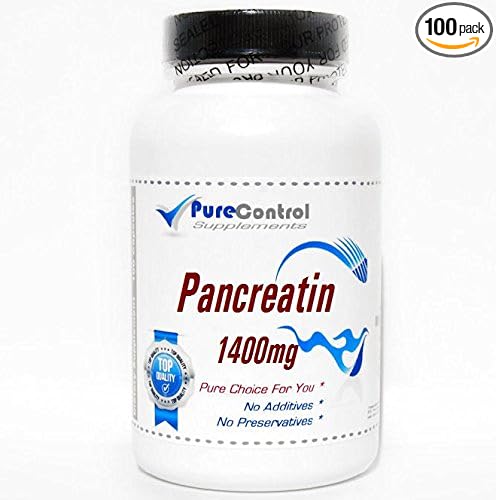 Pancreatin 1400mg // 100 Capsules // Pure // by PureControl Supplements