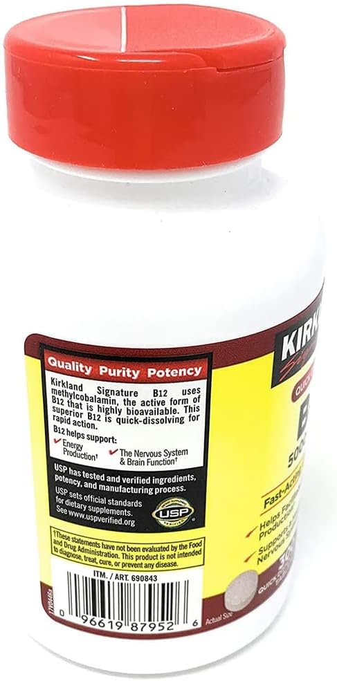 Kirkland Signature B-12 5000 mcg 300 Tablets (2 Pack)