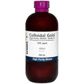 250 mL of Gold NanoParticle (AuNP) Solution: 100 mg/L of 99.99+% Pure Gold AuNPs in Water - Clear Plastic Bottle