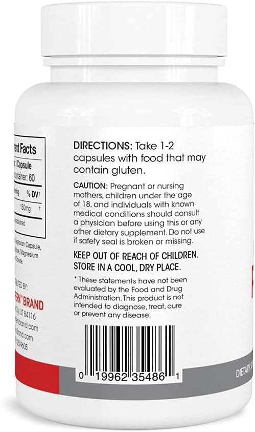 Silver Fern Gluten Comfort with Tolerase G - 2 Bottles - 60 Capsules Each - Digestive Enzyme Made Specifically to Break Down and Digest Gluten Protein