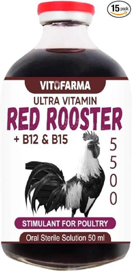 B12 5500 20ml Restorative Muscle Mass Optimal Weight Training Support Booster for Rooster - Suplemento para Gallos b12 20 ml (50 ml)