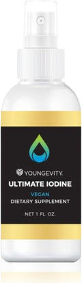 Youngevity Ultimate Iodine Supplement – Vegan Supplement with 300 mcg Iodine B12 Zinc Selenium &amp Copper – Liquid for Energy Metabolism Hormone Balance – Non-GMO Gluten-Free
