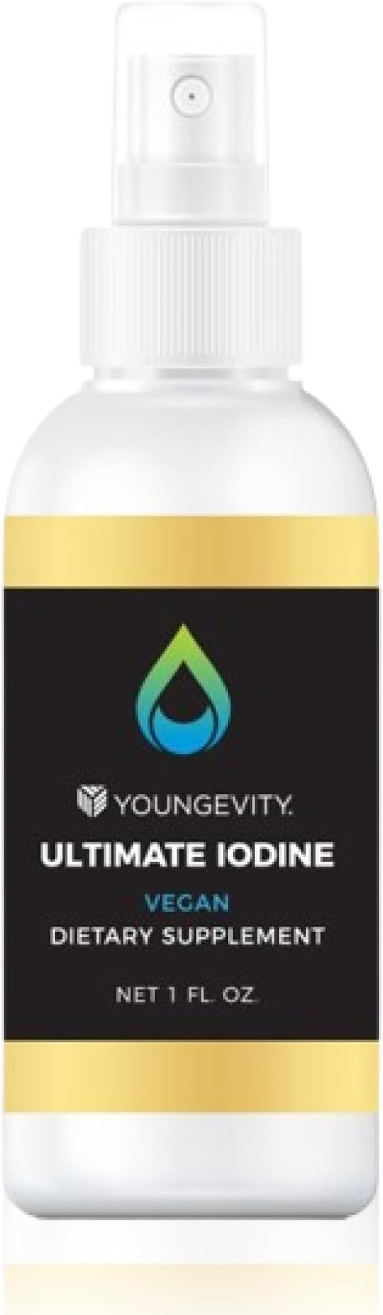 Youngevity Ultimate Iodine Supplement – Vegan Supplement with 300 mcg Iodine B12 Zinc Selenium &amp Copper – Liquid for Energy Metabolism Hormone Balance – Non-GMO Gluten-Free