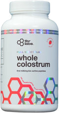 Bovine Colostrum Powder Grass Fed Gut Health Bloating Immunity Skin &amp Hair 400+ Bioactive Nutrients Potent Bioavailable - Strawberries &amp Cream - 180 Tablets (90 Servings)