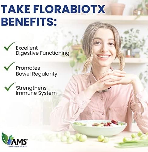 America Medic &amp Science Florabiotix Probiotic (60 Capsules) | Dietary Supplement for Men and Women| 50 Billion Live Cultures | 10 Probiotic Strains | Supports Digestive and Immune Health (Pack of