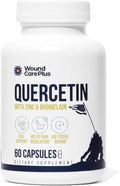 Wound Care Plus Quercetin with Zinc &amp Bromelain – Powerful Antioxidant Supplement – Supports Immune Function &amp Healthy Inflammation Response – 60 Capsules – Non-GMO Gluten-Free