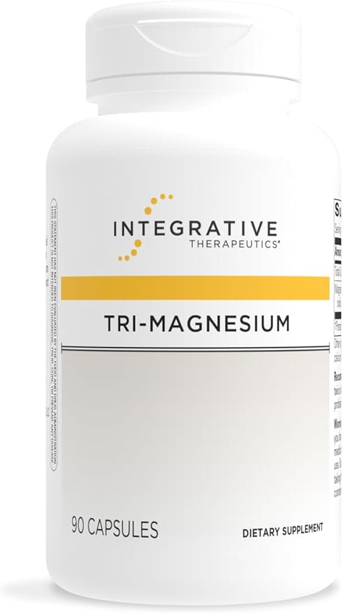 Integrative Therapeutics Tri-Magnesium - Supports Cellular Energy &amp Energy Metabolism* - Magnesium Supplement for Heart &amp Nerve Health Support* - Third-Party Tested - 90 Capsules (90 Servings)