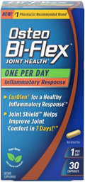 Osteo Bi-Flex One Per Day Inflammatory Response CurQfen Plant-Based Supplement Improve Joint Function Strength Flexibility Mobility 30 Capsules