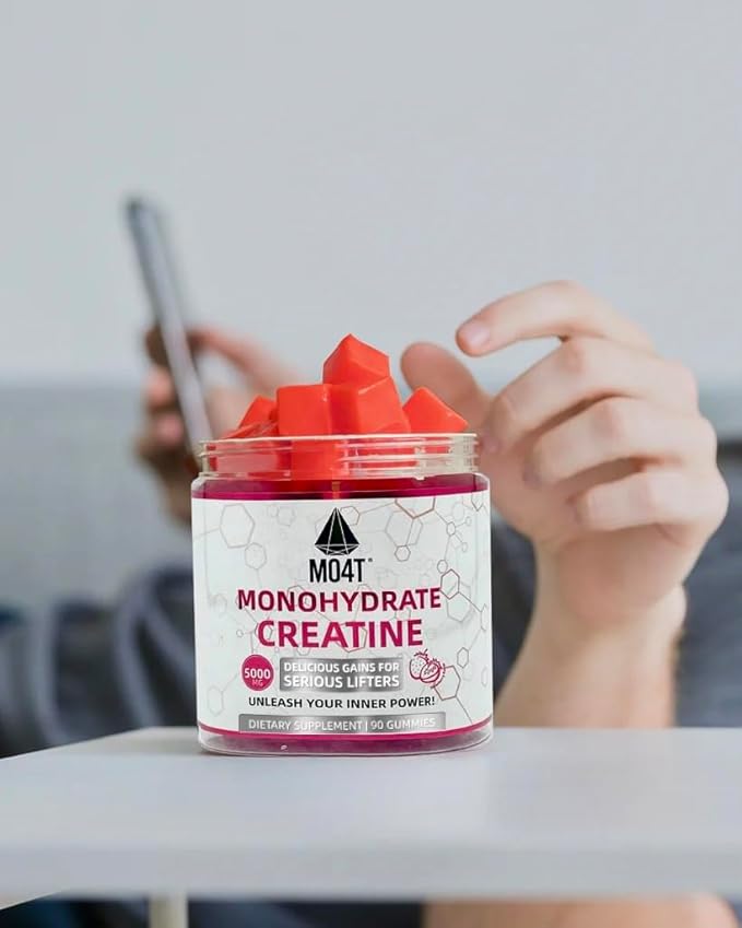 Creatine Monohydrate Gummies 5000 mg for Men &amp Women Sugar Free Creatine Gummies Strwberry Flavor