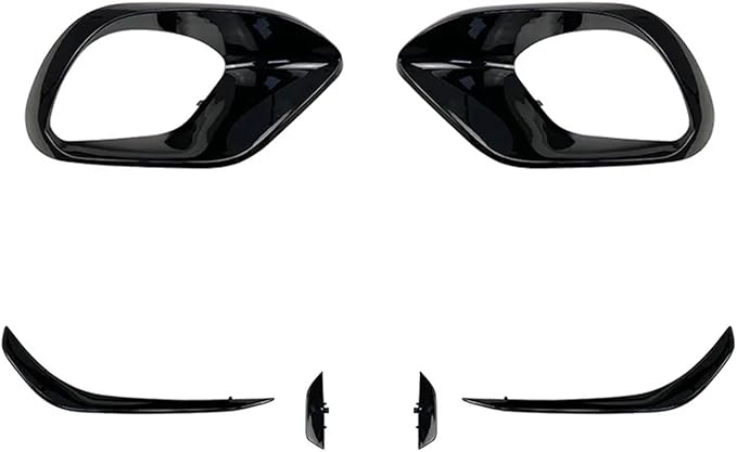 CLA 45 Fog Lamp Grille Trim Air Blade Compatible For Benz C118 W118 CLA45 AMG 2020-2023 Front Bumper Side Spoiler Splitter Canard(6 pcs)