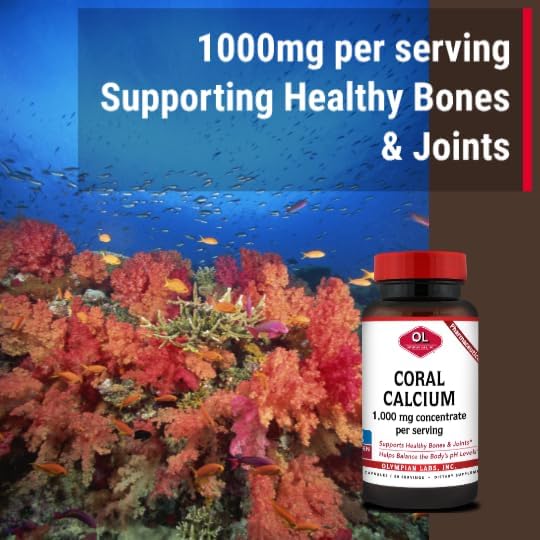 Olympian Labs Coral Calcium 1000mg Concentrate Capsules Supporting Healthy Bones and pH Balance - 90 Capsules