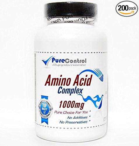 Amino Acid 1000mg Complex // 200 Capsules // Pure // by PureControl Supplements