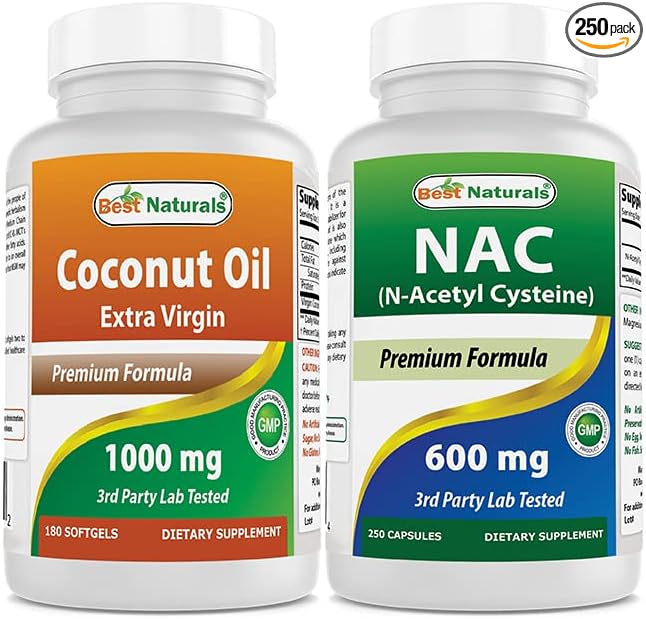 Best Naturals Coconut Oil 1000 mg &amp NAC 600 mg