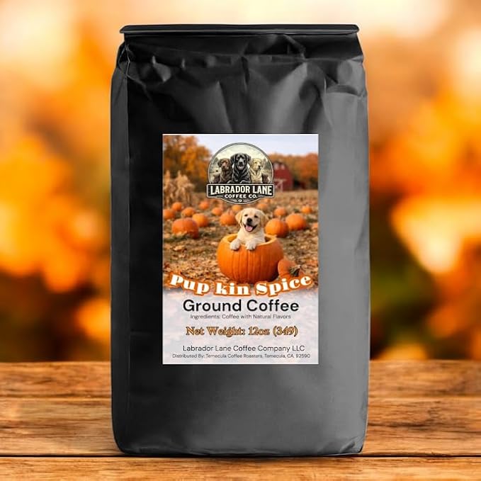 Pup Kin Spice (Pumpkin Spice Flavored Coffee) - Premium small Batch - 12oz