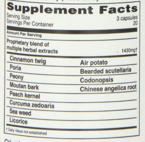 Ovary &amp Uterus Clean 500 mg Dietary Supplement Capsules 60-Count Bottle (Pack of 2)