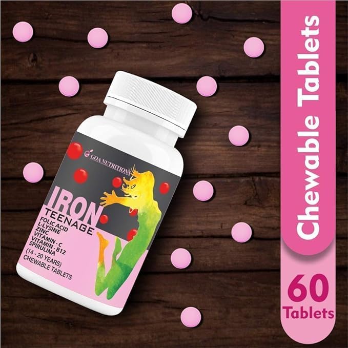 Iron Tablets Women Teenager Girls – 60 Chewables (Pack of 1)