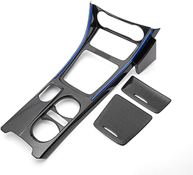 New Protective Center Control Covers Compatible with Mercedes Benz CLA C117 2013-2018 CLA180 CLA200 CLA 220 CLA250 (Carbon Look + Blue Line)