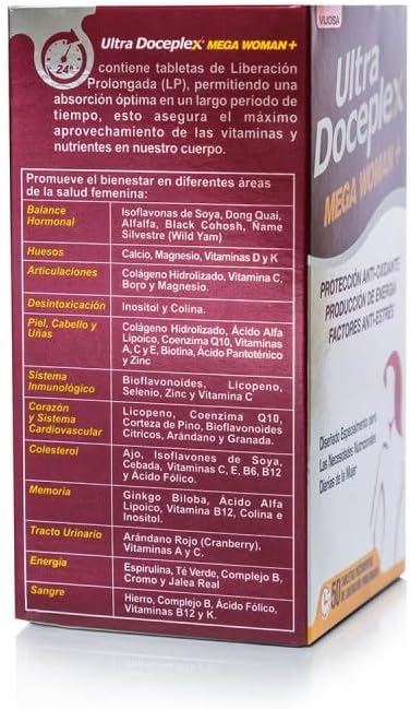 Ultradoceplex Mega Woman+ (50 Tablets) - Antioxidant Protection Energy Production Anti-Stress Factors | Daily Nutritional Support for Women
