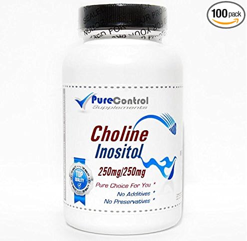 Choline 250mg Inositol 250mg // 100 Capsules // Pure // by PureControl Supplements