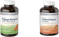 American Health Papaya Enzyme 600 Count Chewable Tablets with Chlorophyll and Original 600 Count Papaya Digestive Enzyme Chewable Tablets Bundle