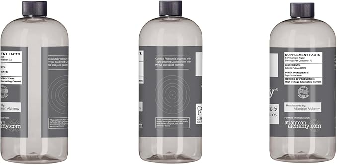 Colloidal Silver Copper Gold &amp Platinum Bundle 60PPM (36.5oz Bottles)