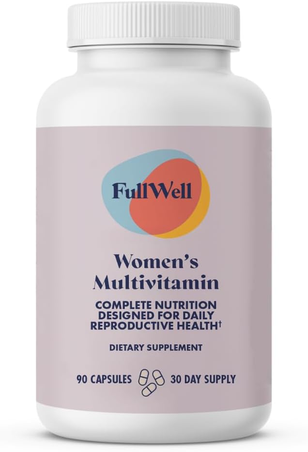 FullWell Women's Multivitamin - Daily Multivitamin for Reproductive Health - Supports Future Fertility Hormone Balance &amp Overall Wellness - Antioxidant Blend - CoQ10 &amp PQQ - 90 Count (30 Serv